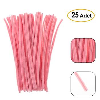 ��nil, T�yl� Tel, G�l Kurusu Renk, E�itici ��nil Seti, 30 Cm, Renkli Tel, 25 Adet, Pelu� �ubuklar