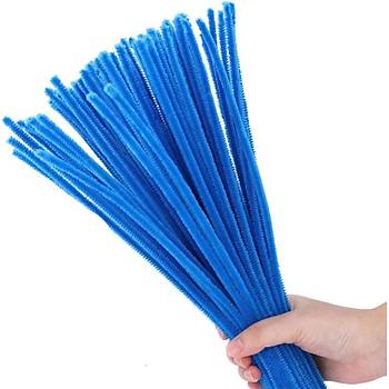 nil, Tyl Tel, Ak Mavi, Eitici nil Seti, 30 Cm, Renkli Tel, 25 Adet, Pelu ubuklar