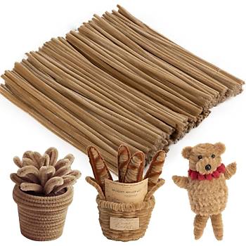 ��nil, T�yl� Tel, Bej Renk, E�itici ��nil Seti, 30 Cm, Renkli Tel, 25 Adet, Pelu� �ubuklar