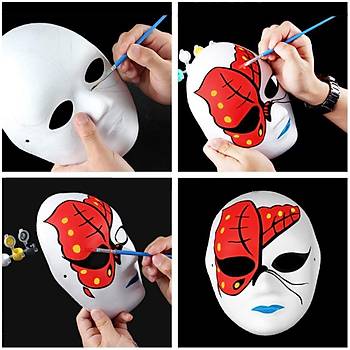 Karton Maske, Boyanabilir, Eğitici Maske Boyama, Etkinlik ve Hobi Maskesi