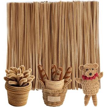 ��nil, T�yl� Tel, Bej Renk, E�itici ��nil Seti, 30 Cm, Renkli Tel, 25 Adet, Pelu� �ubuklar