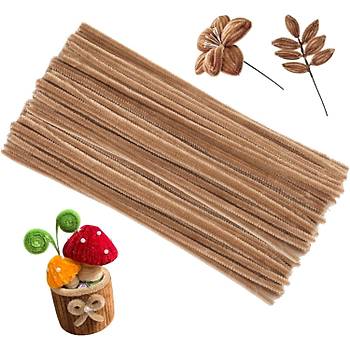 ��nil, T�yl� Tel, Bej Renk, E�itici ��nil Seti, 30 Cm, Renkli Tel, 25 Adet, Pelu� �ubuklar