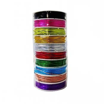 10 Adet, Alminyum Tel, 1 Mm Kalnlk, 10 Farkl Renk, Metal Tel