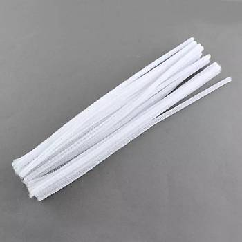 nil, Tyl Tel, Beyaz Renk, Eitici nil Seti, 30 Cm, Renkli Tel, 25 Adet, Pelu ubuklar