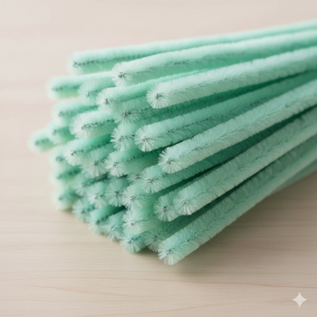 ��nil, T�yl� Tel, Mint Ye�ili Renk, E�itici ��nil Seti, 30 Cm, Renkli Tel, 25 Adet, Pelu� �ubuklar