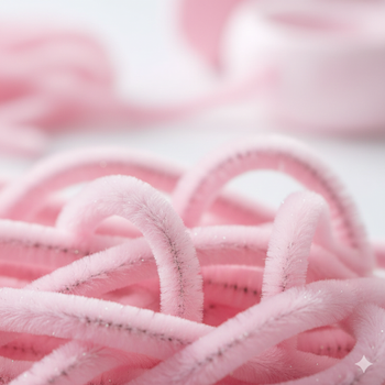 ��nil, T�yl� Tel, Soft Pembe Renk, E�itici ��nil Seti, 30 Cm, Renkli Tel, 25 Adet, Pelu� �ubuklar