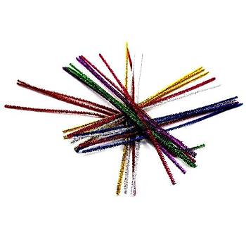 100 Adet, Simli nil 30 Cm, Eitici nil Seti, Renkli Tyl Tel, Pelu ubuklar,  Eitimi