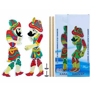 Glge Oyun Seti, Hacivat Ve Karagz, 26 Cm, Karagz Hacvat Kukla Oyunu, 1 Paket Oyun Seti