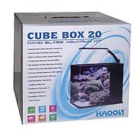Haqos Cube Box 20 Nano Akvaryum 9 Litre Beyaz  Ebat : 20,5x23,5x22