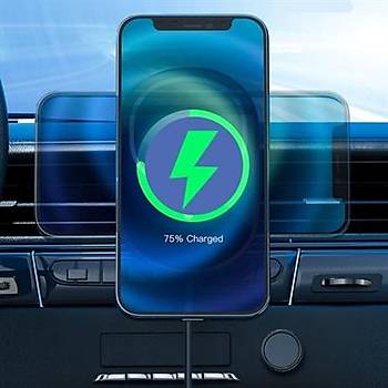 NetX 15w Mknatsl Taklabilen Hzl arj Tm Cihaz Ve Aralara Uyumlu Ara i arj Cihaz