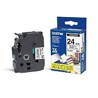 Brother P-Touch TZE-251 24mm Beyaz zeri Siyah Etiket