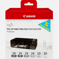 Canon PGI-29 MBK-PBK-DGY-GY-LGY 5 li Orjinal Kartuş Seti - Pixma Pro 1