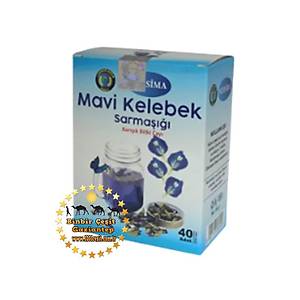 Nursima Mavi Kelebek �ay� Kar���k 40 Adetli