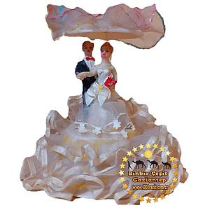 Gelin Damat S�s� Gelin Damat Biblosu K���k Boy GD02 Beyaz