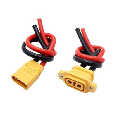 XT90E Dişi-Erkek Lipo Pil Şarj Kablosu Seti 10cm
