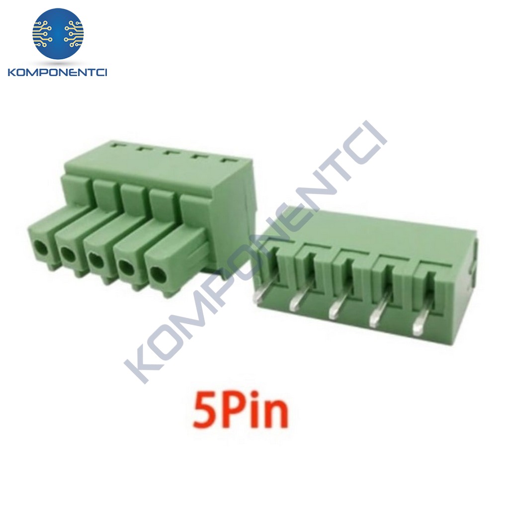 5Pcs 3.81mm Screw Terminal Blocks - 1x4 Straight Pin Connectors JL124D-38104G01