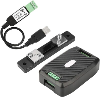 PZEM-017 0-300V 50A DC Güç İletişim Modülü + 50A Şönt + USB-RS485