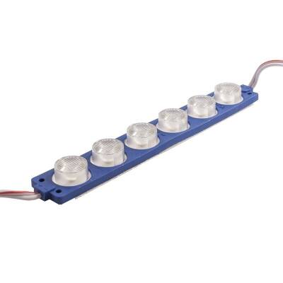 6W Mercekli Modül 6'lı Led - Mavi 12V