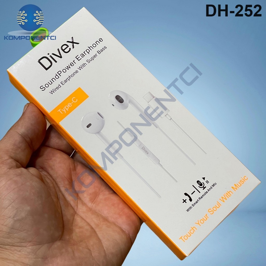 Divex Type-C Universal Girişli Kablolu Kulakiçi Kulaklık DH-252