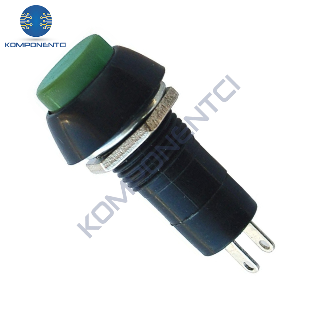 IC-186 Buton Plastik (PBS11B) Yaylı 12mm Yeşil