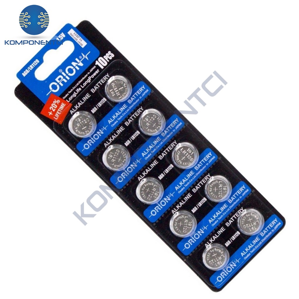 Orion AG8 LR55 LR1120 1.5V Alkalin Pil 10'lu Paket