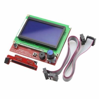RepRap Ramps 1.4 Uyumlu 128x64 Grafik GLCD Ekran Kiti - Full Graphic Smart