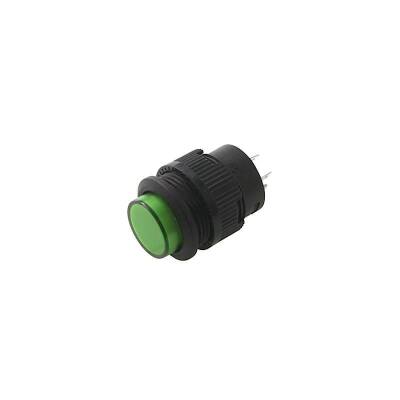 RL16-503A 16MM Plastik 2 Pin Anahtarlı Buton Yeşil