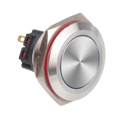 28B-P1Z 28mm Düz Anahtarlı Metal Buton