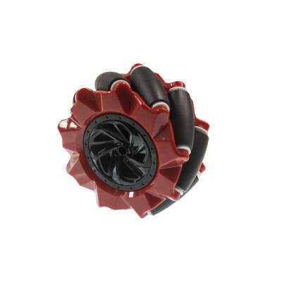 80mm Kırmızı Omni Mecanum Tekerlek - Sol