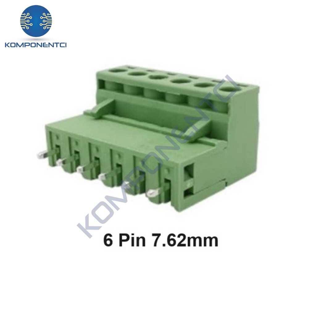 6 Pin 7.62mm Geçmeli 180C Takım Klemens