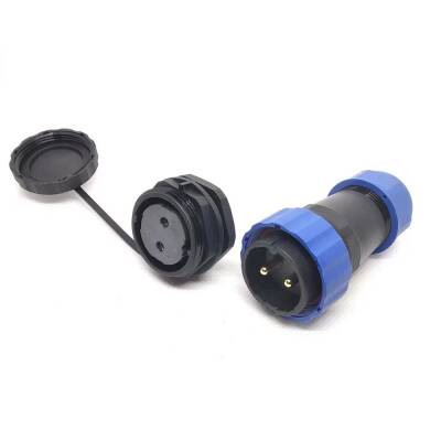 SD28 2 Pin 28mm Su Geçirmez Konnektör Takımı - Panel Tipi