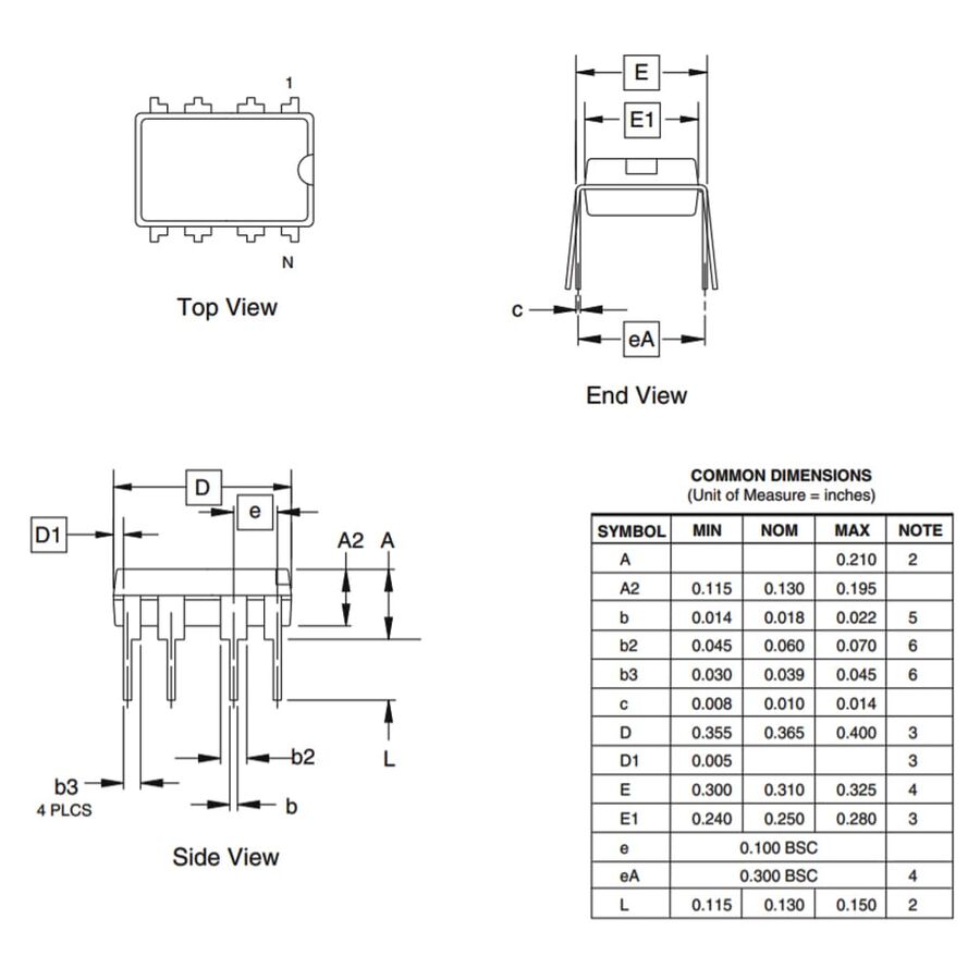 ATtiny45-20PU 8-Bit 20MHz Mikrodenetleyici DIP-8 | Komponentci