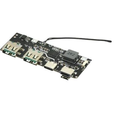 Çift USB 5V 22.5W Led'li Micro Type-C Powerbank Modülü