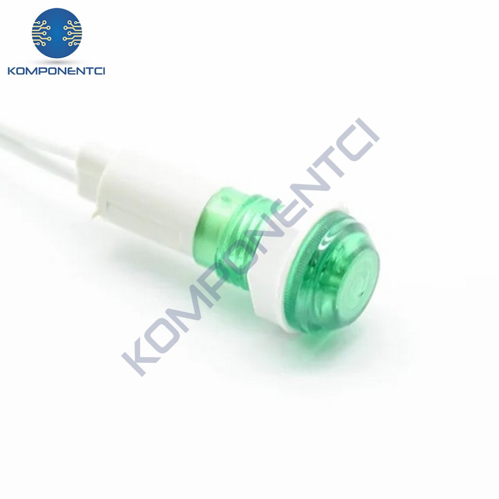IC-227 10mm Sinyal Lambası Plastik Kablolu 24V Yeşil