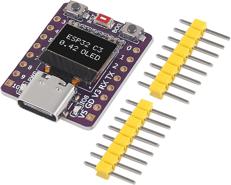 P040 WiFiスロットル 2.42インチ 128x64 OLED 仕様 ESP32-C3 0.42 İnç OLED Modülü WiFi + Bluetooth ESP32 Geliştirme