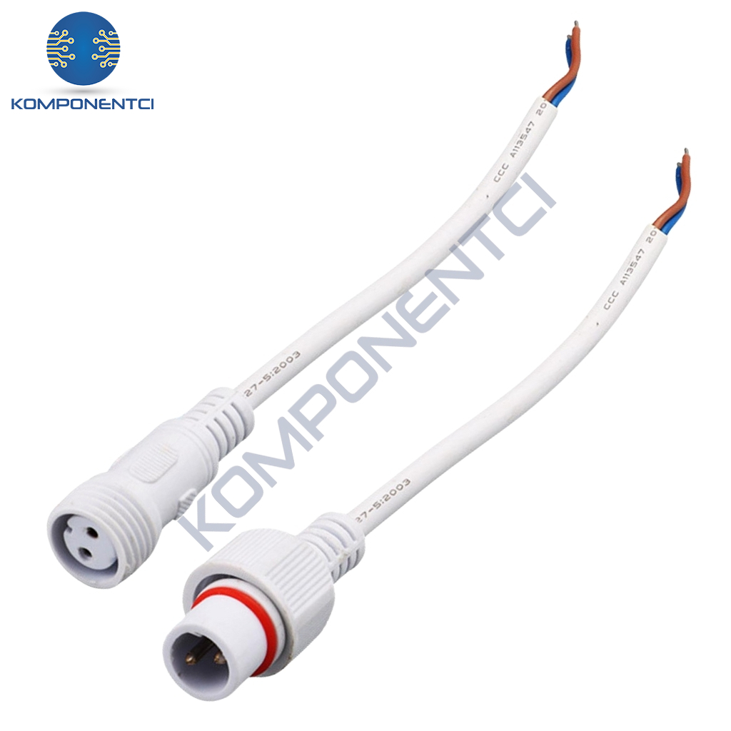 IC266K Kablolu IP67 Konektör Takım 2 Pin Beyaz