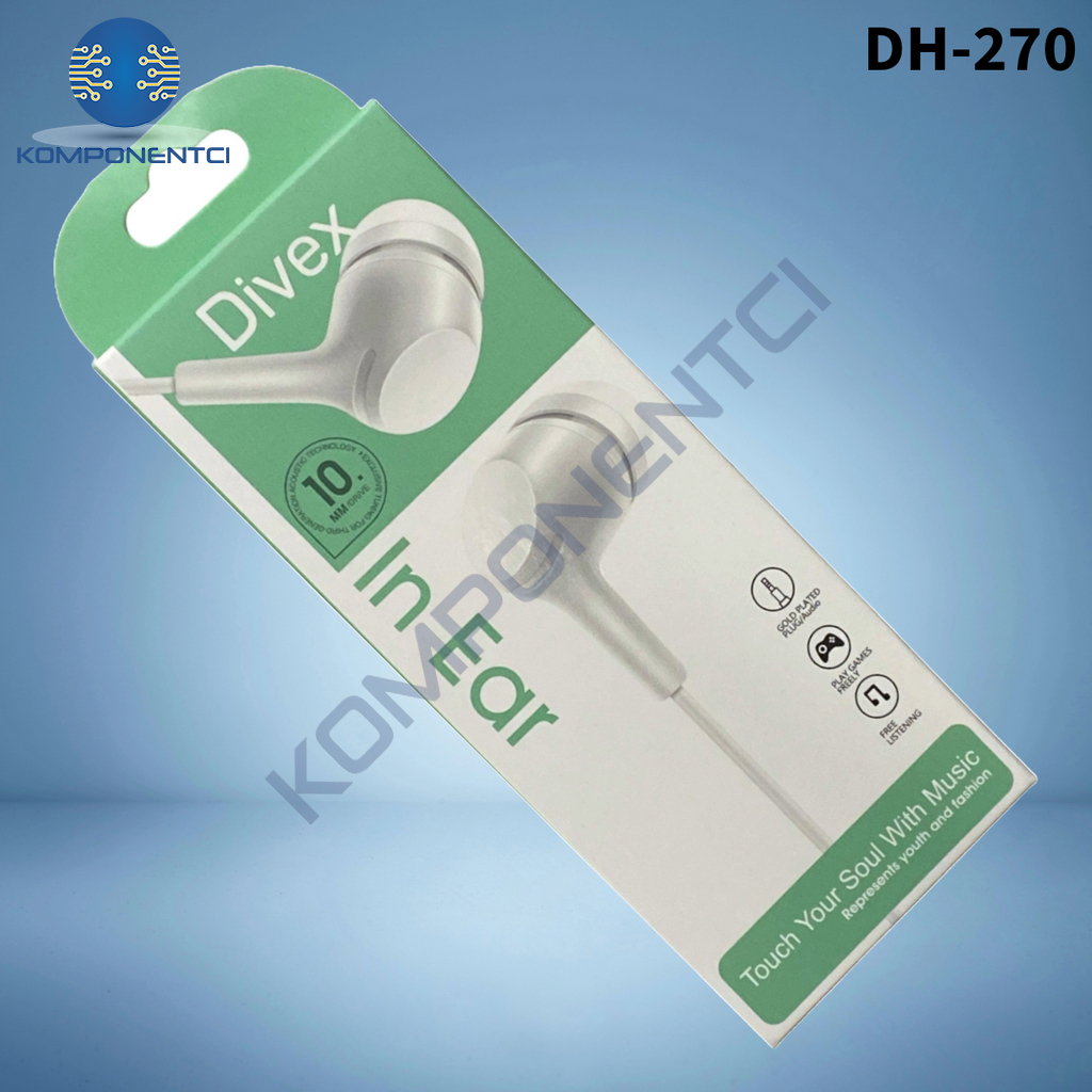 Divex Aux Stereo Kulakiçi Kulaklık Beyaz DH-270