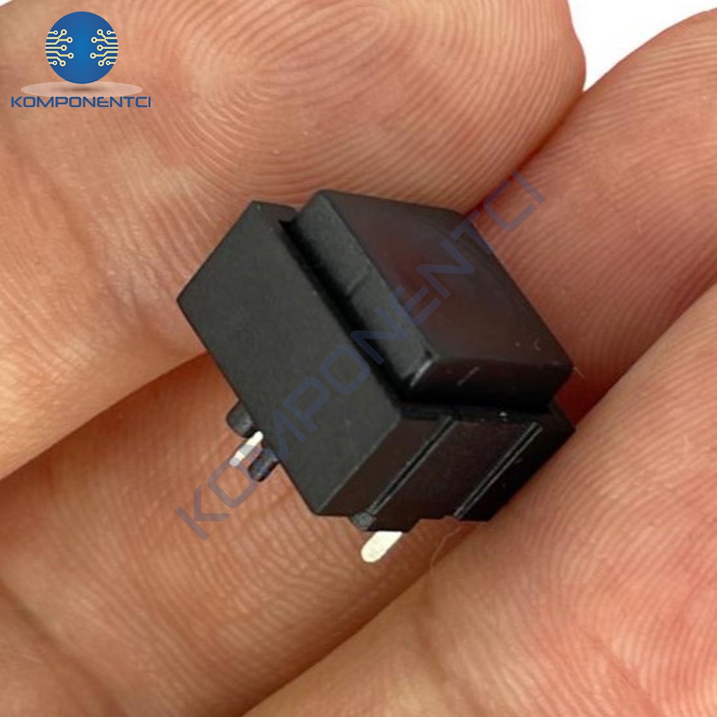IC-204C Yaylı Kare Plastik Buton 12x12mm PBS-18B (Siyah)