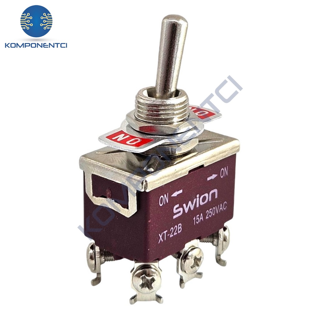IC-157S Toggle Switch On-Off 15A 6P Ø12mm XT-22B