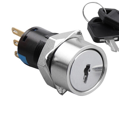 WD16Y-P1 16mm Anahtarlı Mandal Buton 1NO+1NC