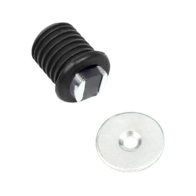 Mıknatıslı Plastik Mobilya Kapak Kilidi 14mm - Siyah