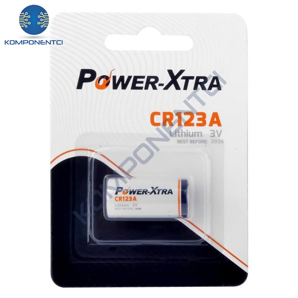 Power-Xtra CR123A Lithium Pil - Tekli Blister