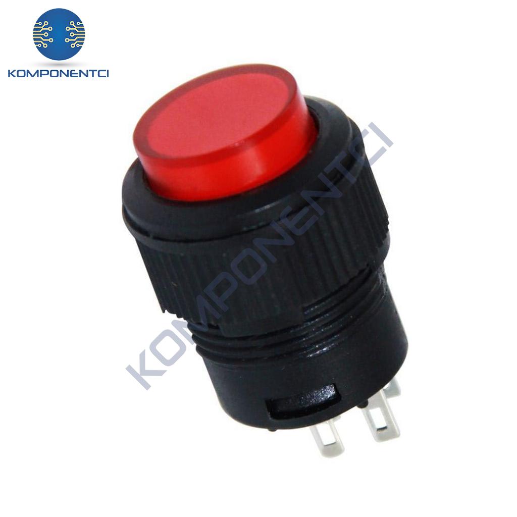 IC-180B 16mm Işıklı Buton Yaylı Kırmızı