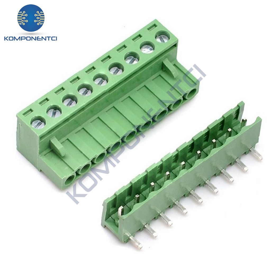 9 Pin 5.08mm Geçmeli 90C Takım Klemens