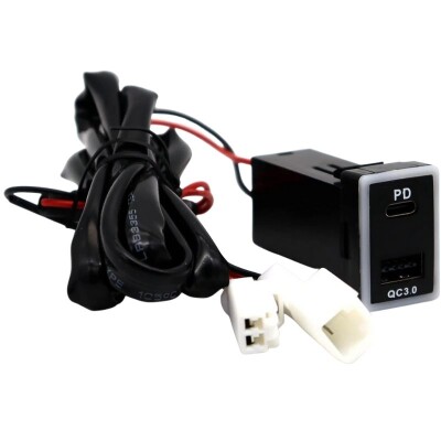 PD Type-C + QC3.0 Araç Şarj Soketi