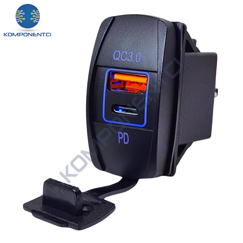 IC-266C-4 Marin Tip İkili USB 3.0 + Type-C Şarj Soketi