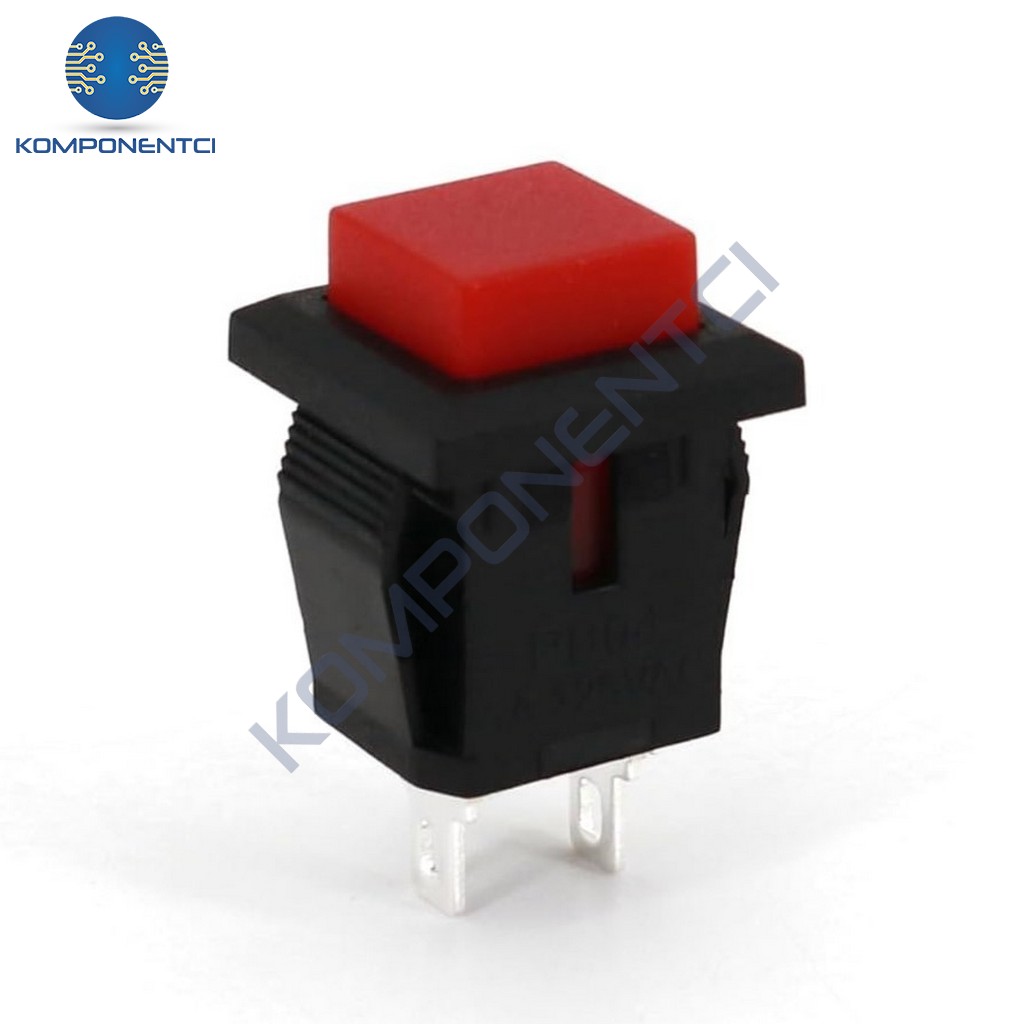 IC-180K Plastik Buton Yaylı 2P PBS15B Kırmızı