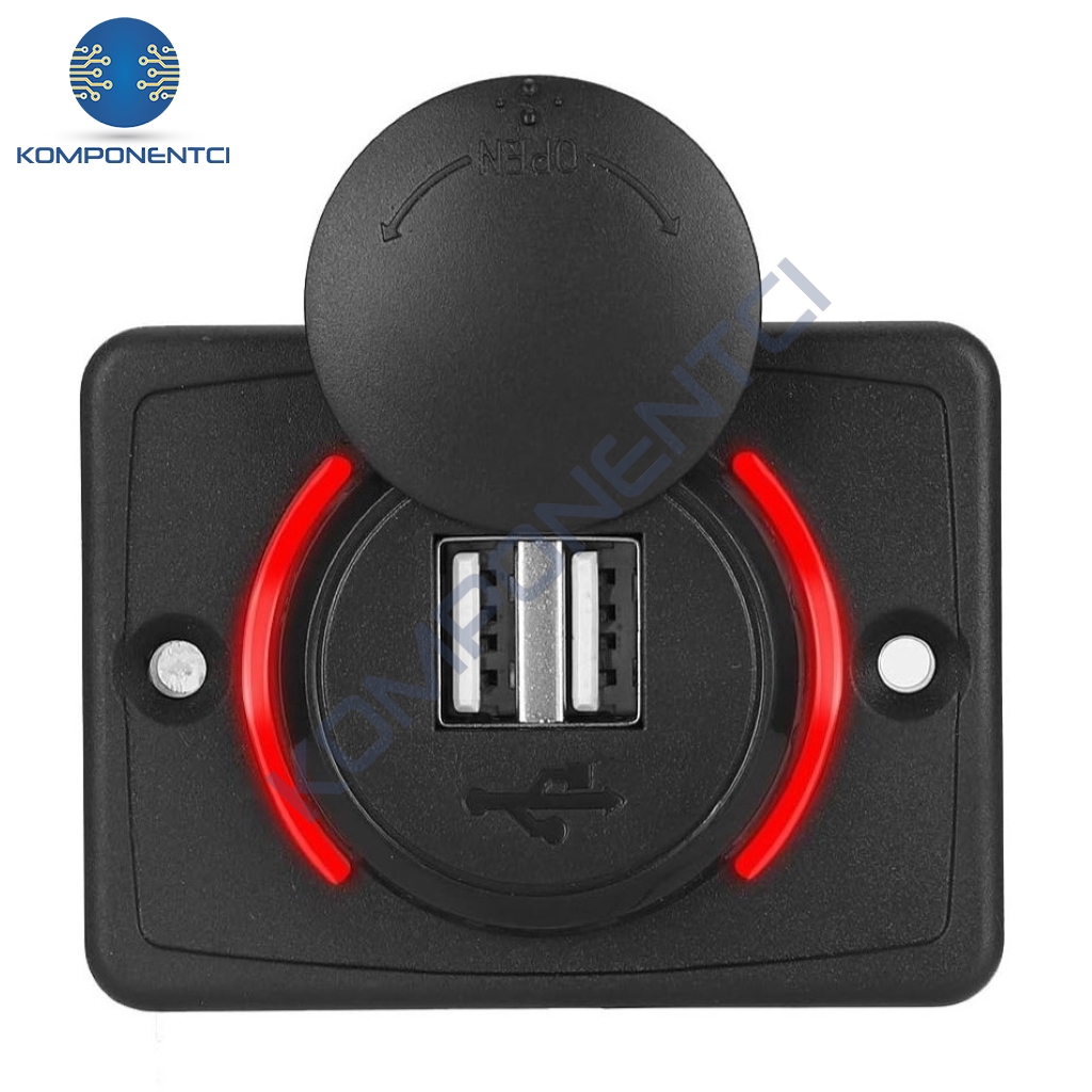 IC-266C-2 Pano Tip İkili USB Kulaklı - Şarj Soketi