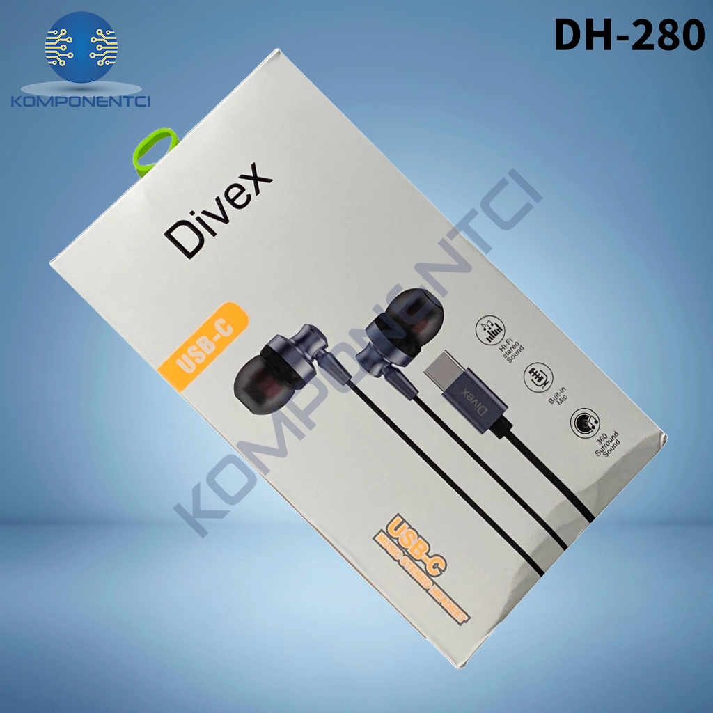 Divex Type-C (USB-C) Stereo Kulakiçi Kulaklık DH-280
