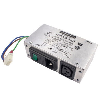 FS6703-3-07 EMI Filtre 3A Anahtarlı Erkek Power Soketi - Power Filter